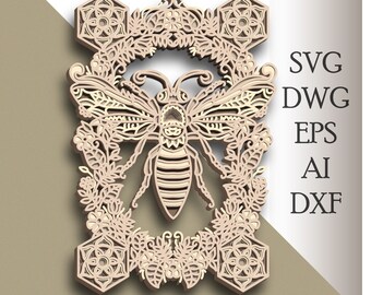 Download Mandala Bee Svg Etsy