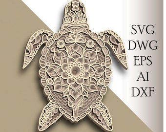 Download Turtle Mandala Svg Etsy