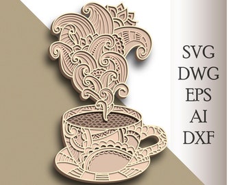 Download Mandala Coffee Svg Etsy