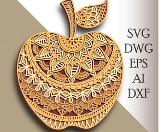 Download Apple Mandala Svg Etsy