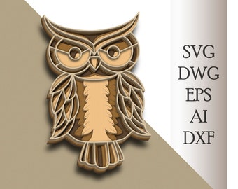 Download 3d Svg Owl Etsy