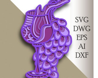 Download Mandala Wine Svg Etsy