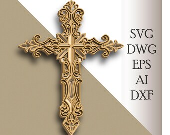 Download 3d Cross Svg Etsy
