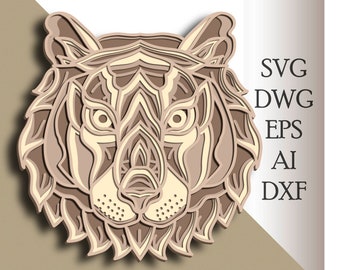 Download Mandala Tiger Svg Etsy