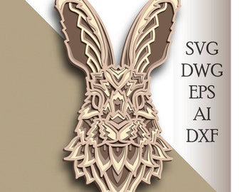 Download 3d Rabbit Svg Etsy