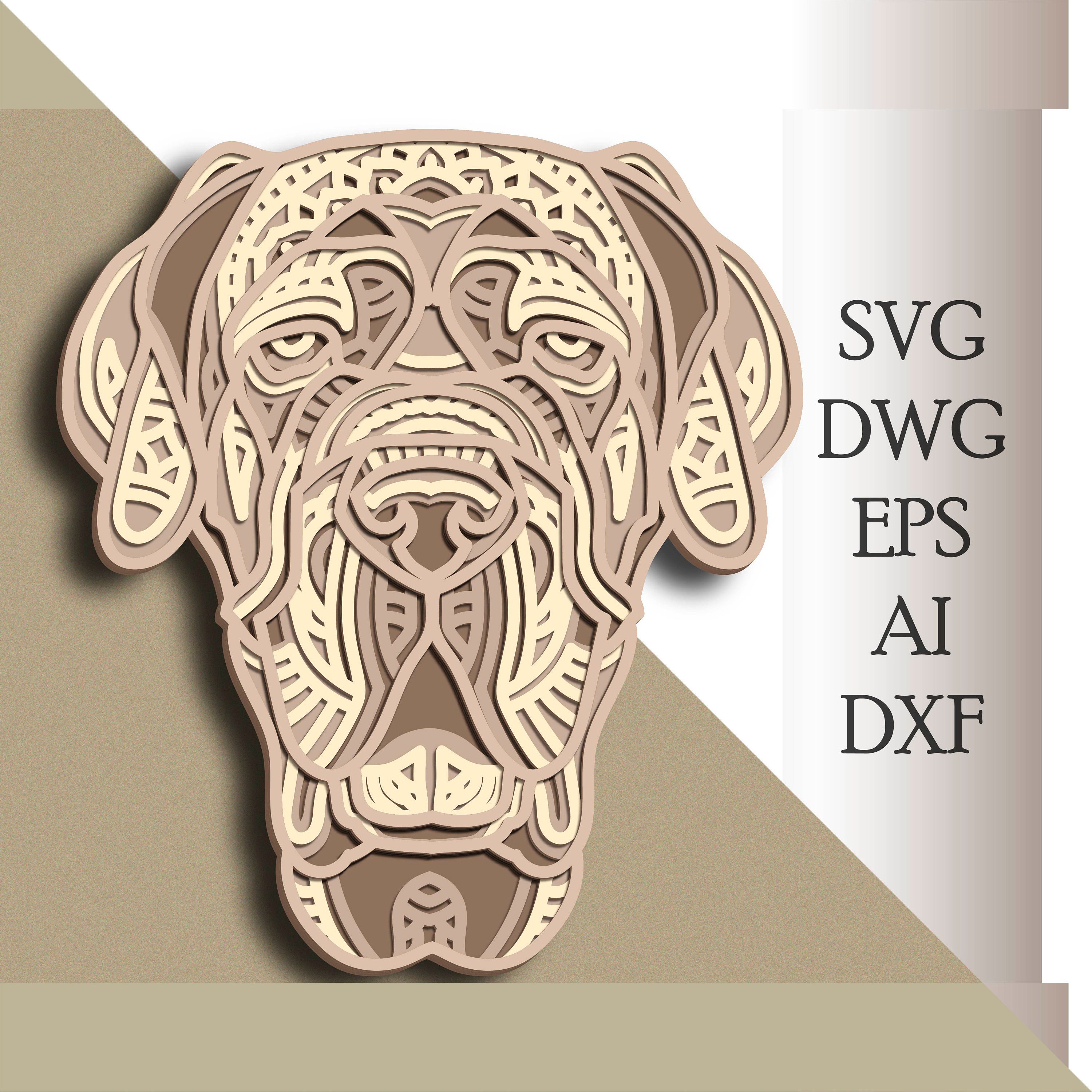 3D Mastiff Multilayer Dog Svg/ Mastiff Cut File/ 3D Layer/ Plywood Cutting/  Paper Cutting/ SVG File/ 3D Mandala Plywood - Etsy, image size:3000x3000