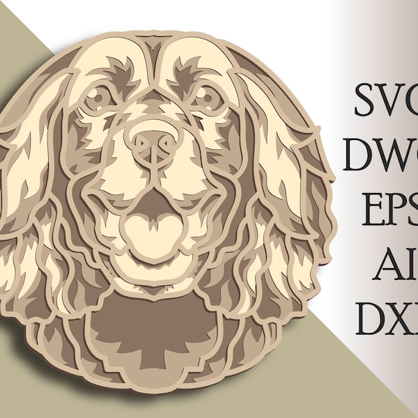 Boykin Spaniel multilayer SVG/ Boykin Spaniel cut file/ 3D layer/ Plywood cutting/ Paper cutting/ SVG file/ 3D mandala plywood Boykin Spaniel multilayer SVG/ Boykin Spaniel cut file/ 3D layer/ Plywood cutting/ Paper cutting/ SVG file/ 3D mandala plywood