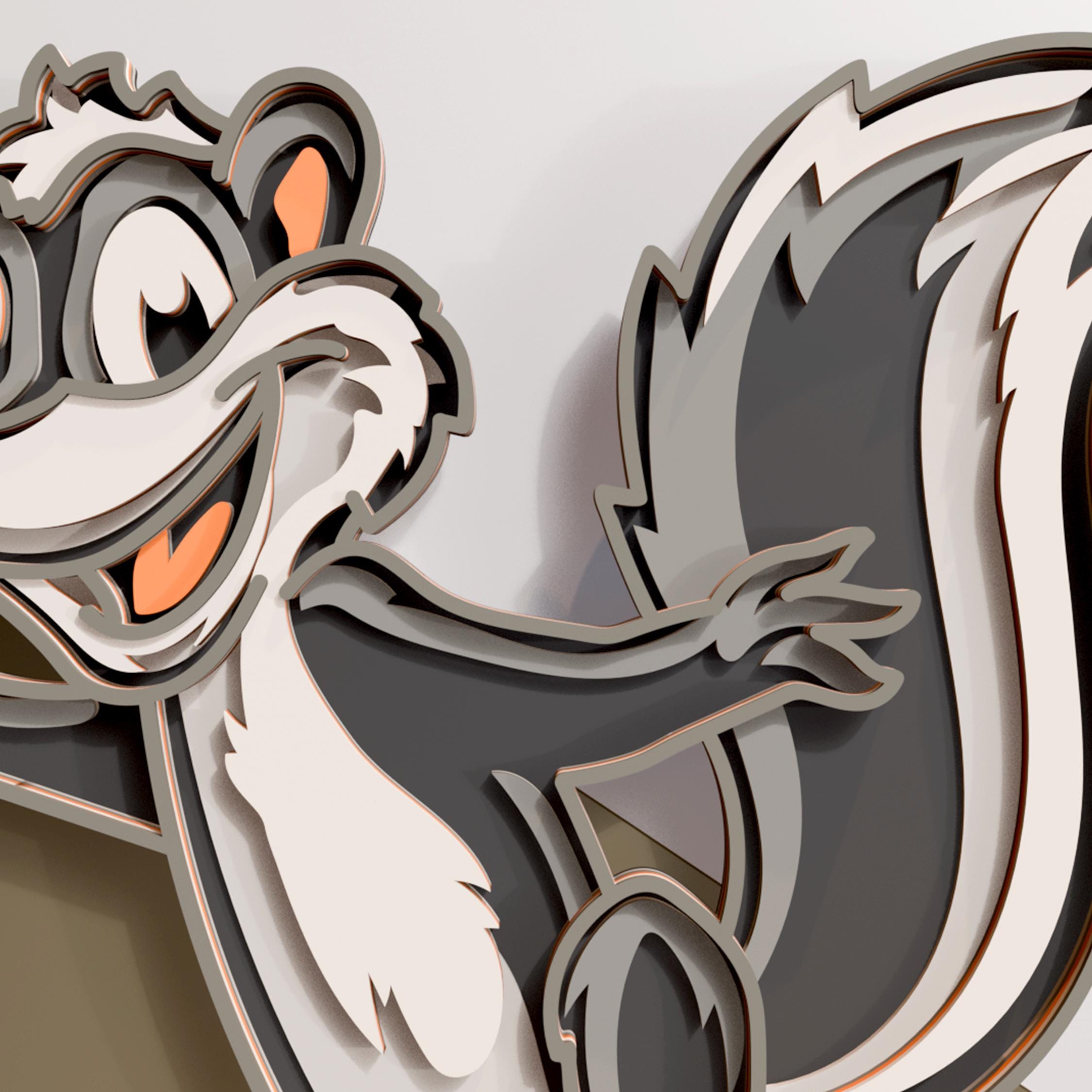 Skunk Multilayer SVG. Laser Cut File. Layer Construction. Plywood ...