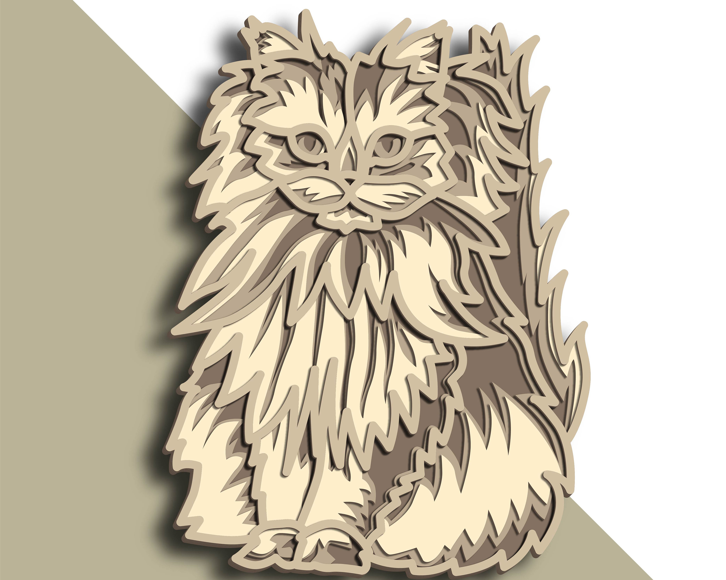 Cat Multilayer SVG/ Cat Cut File/ 3D Layer/ Plywood Cutting/ - Etsy UK