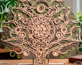 Tree of Life multilayer SVG. Laser cut file. Layer construction. Plywood cutting. CNC. Mandala