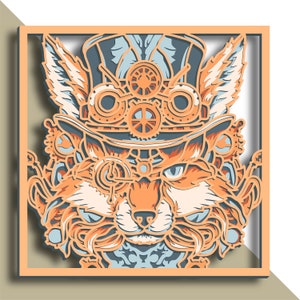 Fox Multilayer SVG/ Fox Cut File/ 3D Layer/ Plywood Cutting/ Paper ...