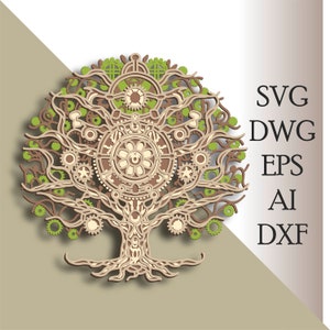 Tree of Life multilayer SVG/ Tree of Life cut file/ 3D layer/ Plywood cutting/ Paper cutting/ SVG file/ 3D mandala plywood