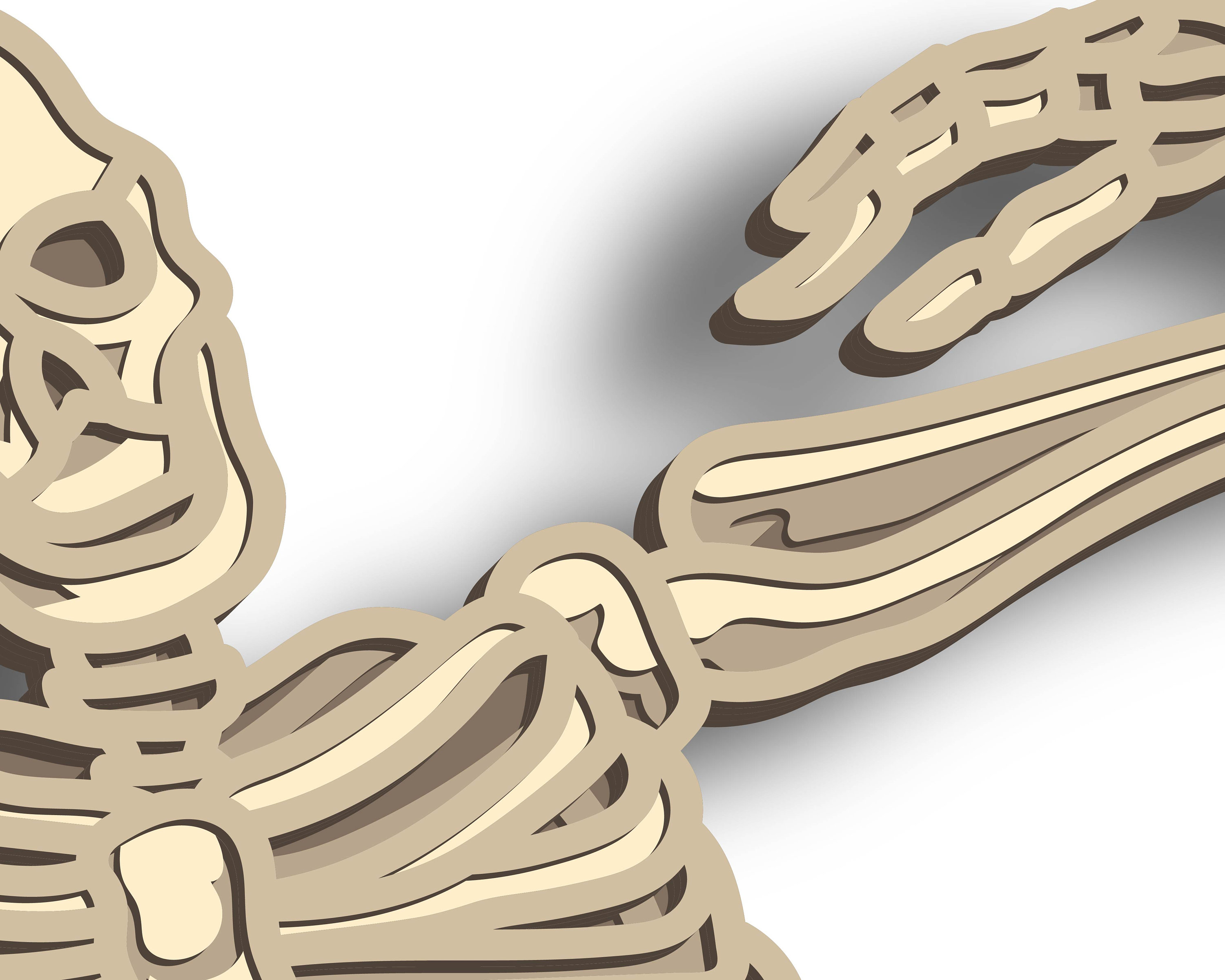 Skeleton Multilayer SVG. Laser Cut File. Layer Construction. Plywood ...