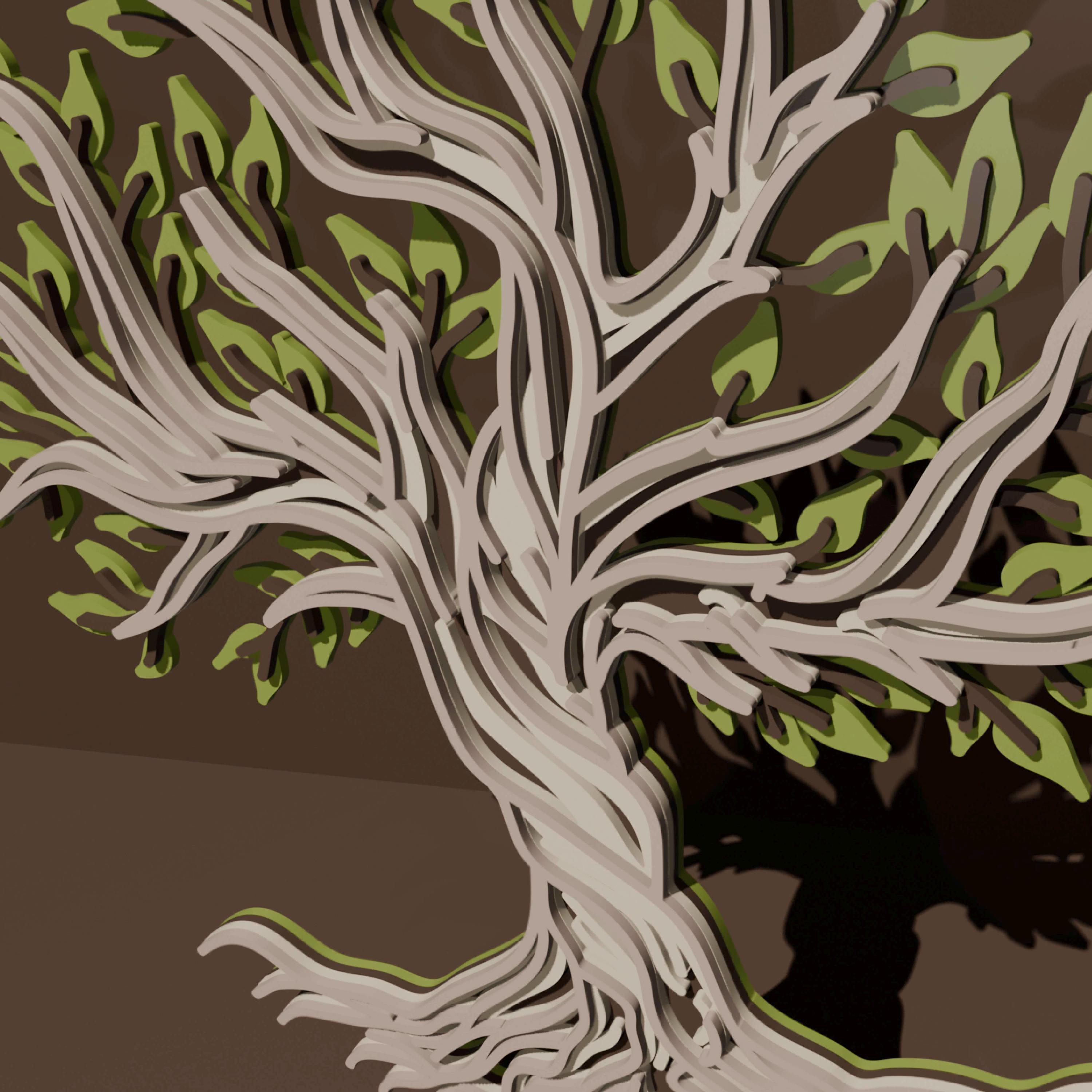 Tree of Life Multilayer SVG. Laser Cut File. Layer Construction