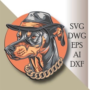 Dobermann multilayer SVG/ Dobermann schnitt Datei/ 3D Schicht/ Sperrholzzuschnitt/ Papierschnitt/ SVG Datei/ 3D Mandala Sperrholz