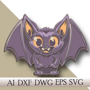 Bat multilayer SVG/ Bat cut file/ 3D layer/ Plywood cutting/ Paper cutting/ SVG file/ 3D mandala plywood