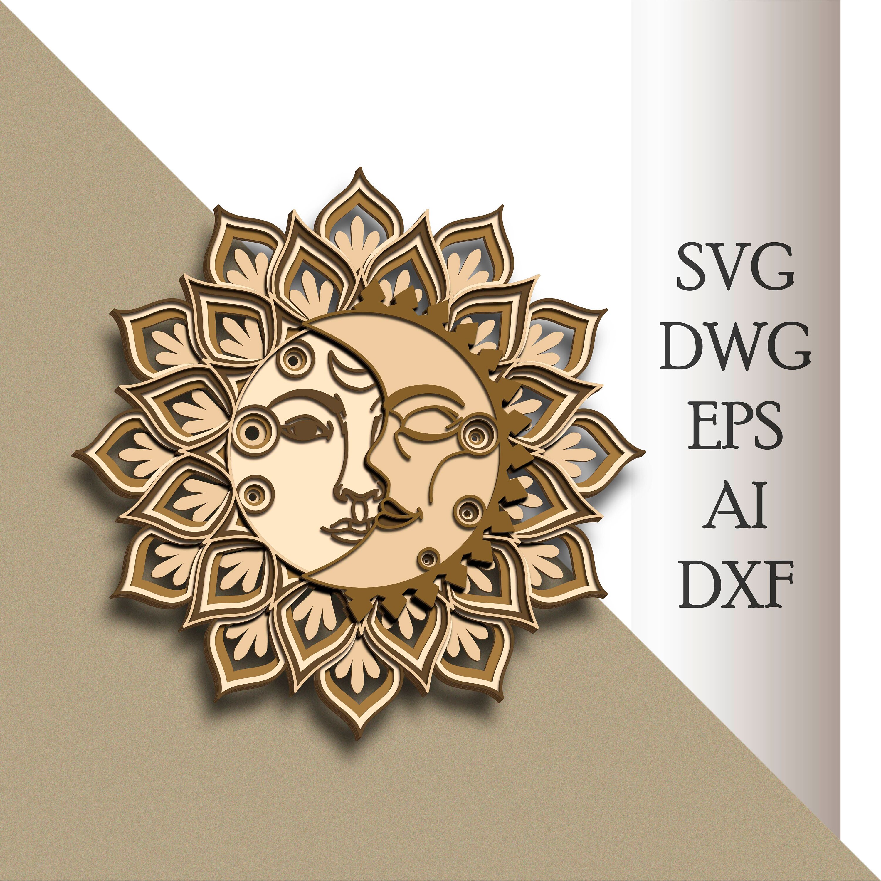Free Free 140 Layered Moon Mandala SVG PNG EPS DXF File