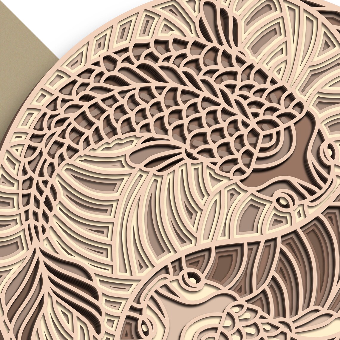 Yin Yang Fish Multilayer SVG/ Yin Yang Fish Cut File/ 3D | Etsy UK