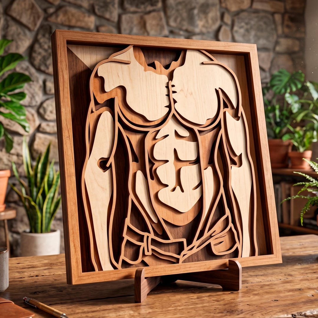 Man Body Multilayer SVG. Laser Cut File. Layer Construction. Plywood ...