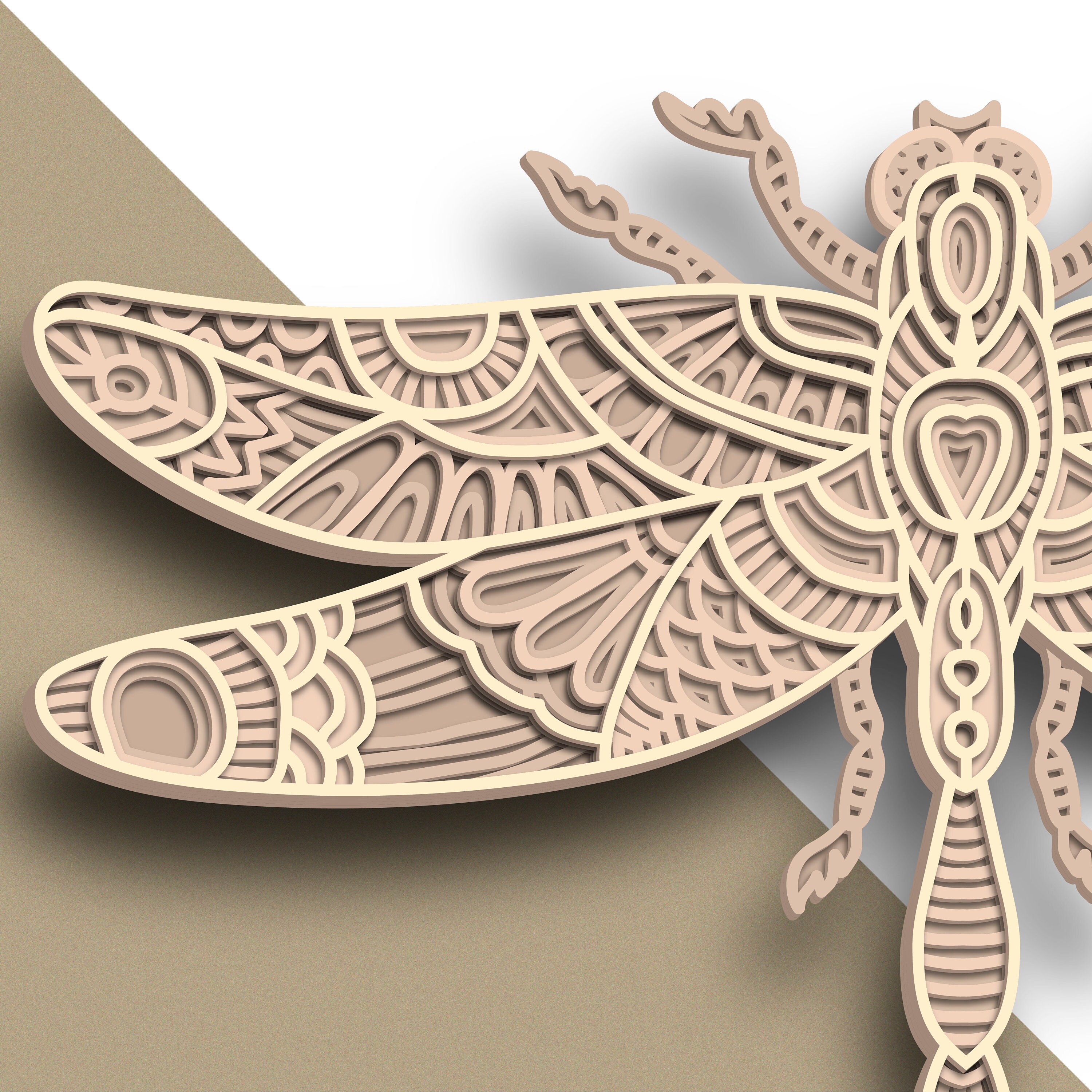 Dragonfly multilayer SVG/ Dragonfly cut file/ 3D layer/ Etsy