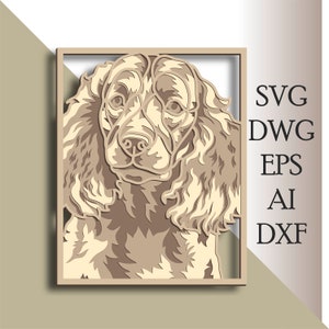 Boykin Spaniel multilayer Dog svg/ Boykin Spaniel cut file/ 3D layer/ Plywood cutting/ Paper cutting/ SVG file/ 3D mandala plywood