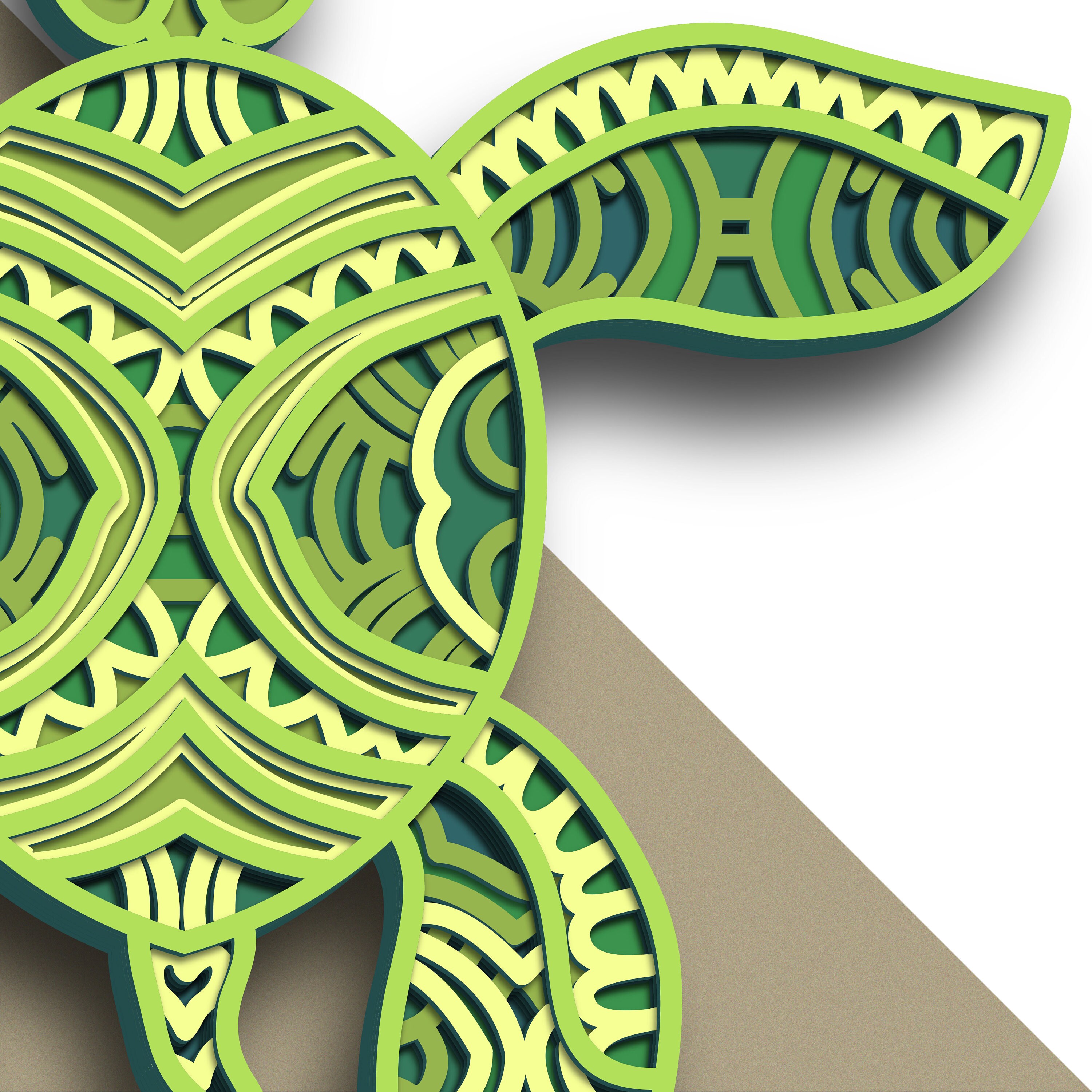 Turtle Multilayer SVG. Laser Cut File. Layer Construction. Plywood ...