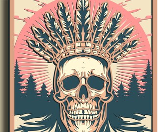 American Native multilayer SVG. Laser cut file. Layer construction. Plywood cutting. CNC. Mandala plywood