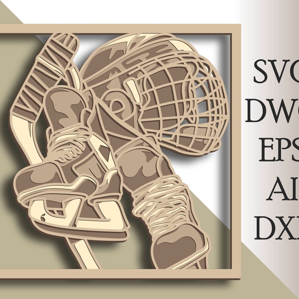 Hockey multilayer SVG/ Hockey cut file/ 3D layer/ Plywood cutting/ Paper cutting/ SVG file/ 3D mandala plywood Hockey multilayer SVG/ Hockey cut file/ 3D layer/ Plywood cutting/ Paper cutting/ SVG file/ 3D mandala plywood