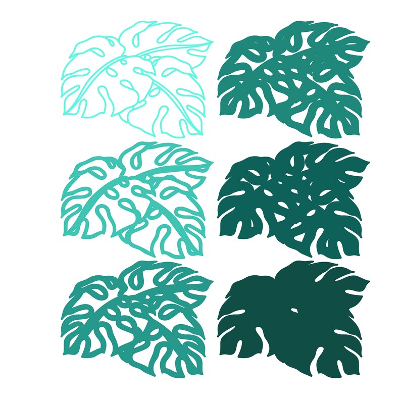 Plants Multilayer SVG/ Plants Cut File/ 3D Layer/ Plywood Etsy