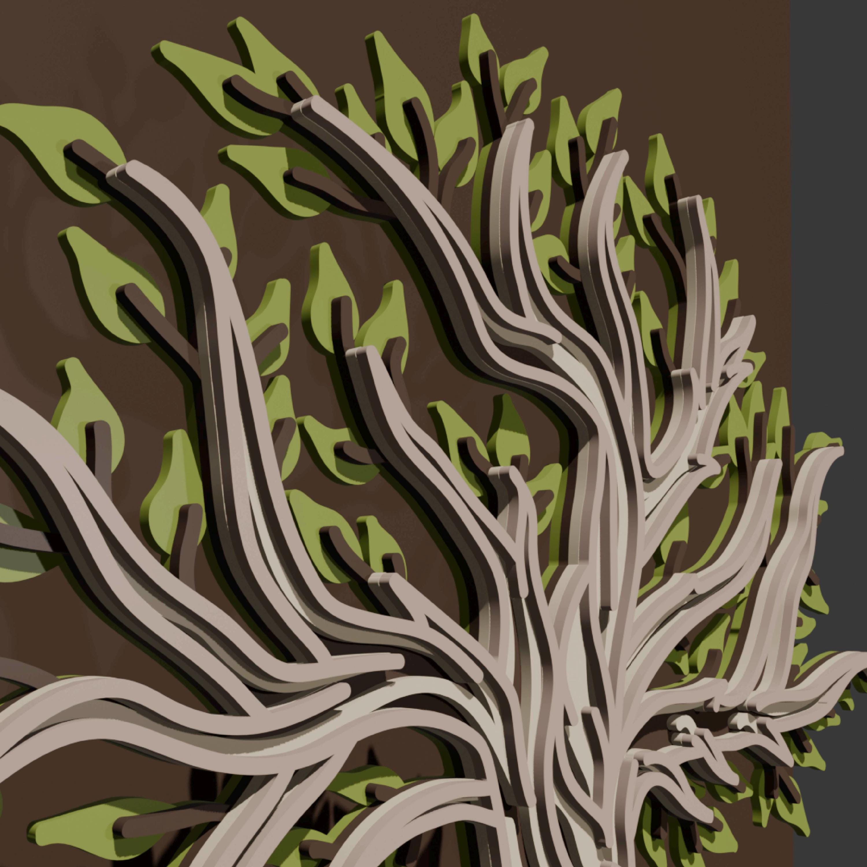 Tree of Life Multilayer SVG. Laser Cut File. Layer Construction