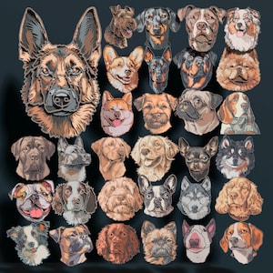 Dog Bundle 31 design multilayer SVG/ Dog Bundle cut file/ 3D layer/ Plywood cutting/ Paper cutting/ SVG file/ 3D mandala plywood