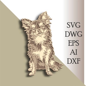 Chihuahua multilayer Dog svg/ Chihuahua cut file/ 3D layer/ Plywood cutting/ Paper cutting/ SVG file/ 3D mandala plywood