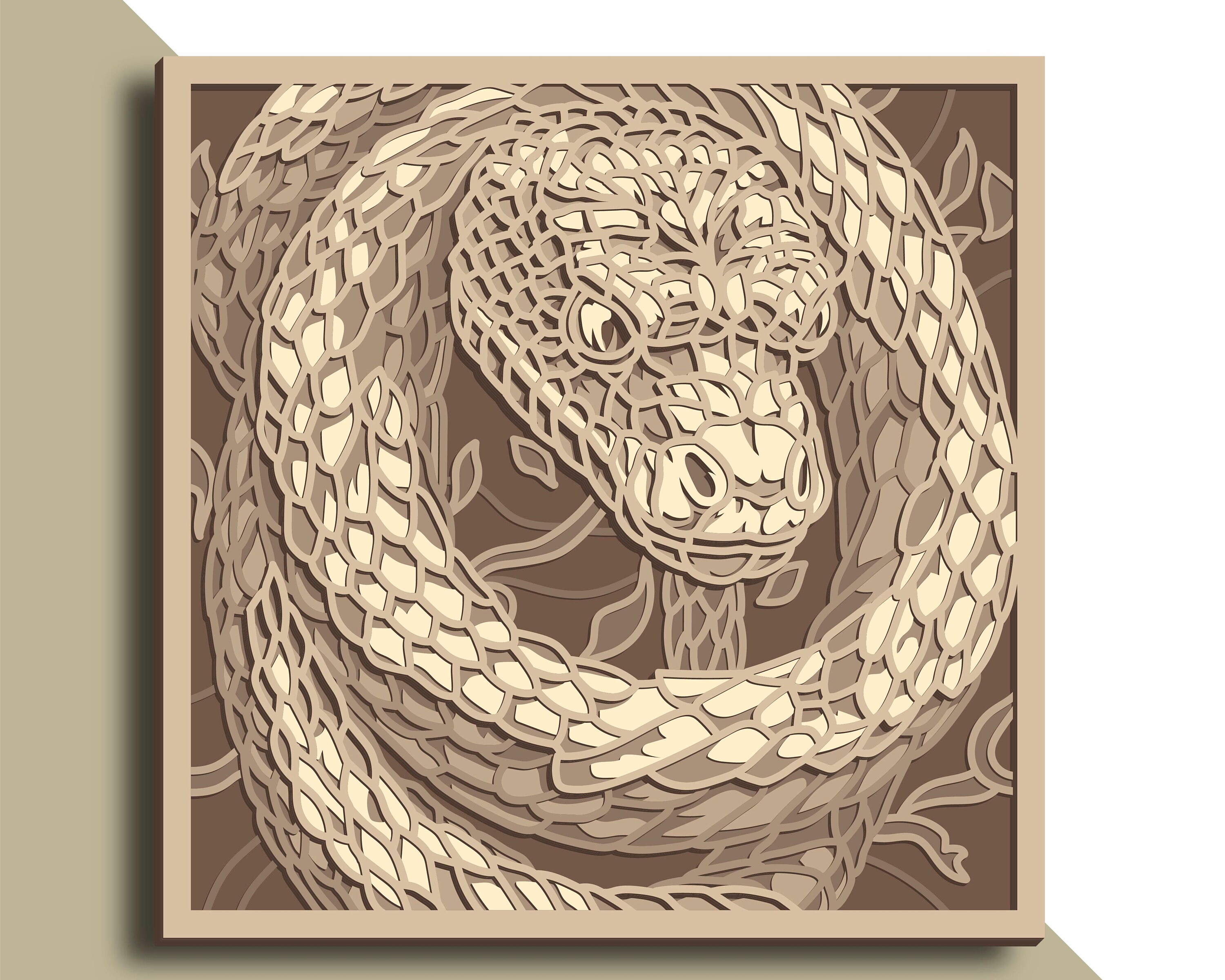 snake出品　直筆資料セット Snake Multilayer SVG. Laser Cut File. Layer Construction. Plywood