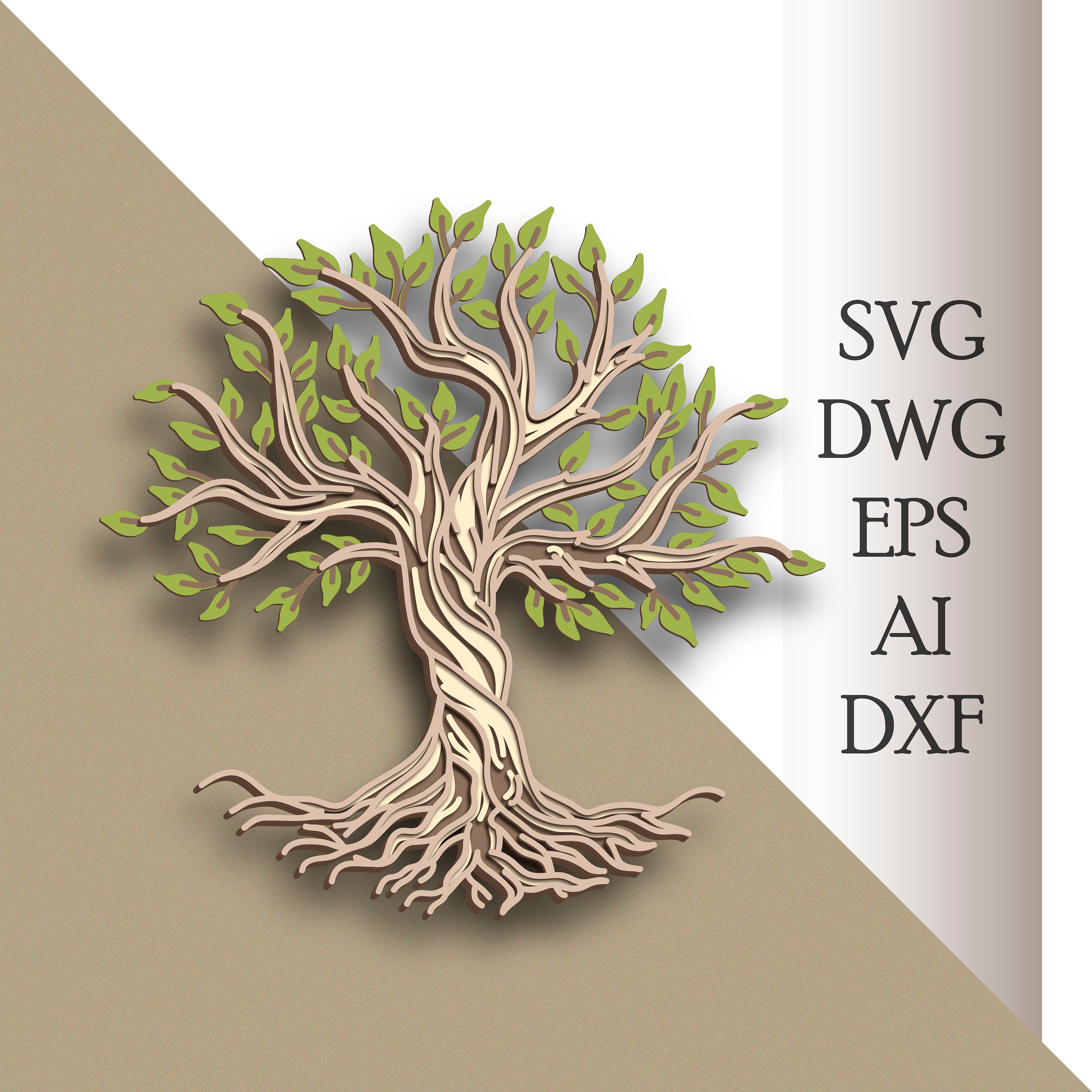Tree of Life Multilayer SVG/ Tree of Life Cut File/ 3D Layer/ | Etsy