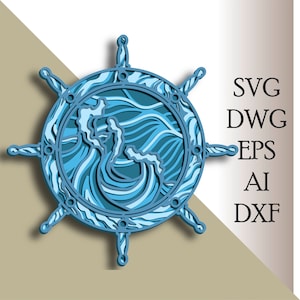 Wheel multilayer SVG/ Wheel cut file/ 3D layer/ Plywood cutting/ Paper cutting/ SVG file/ 3D mandala plywood
