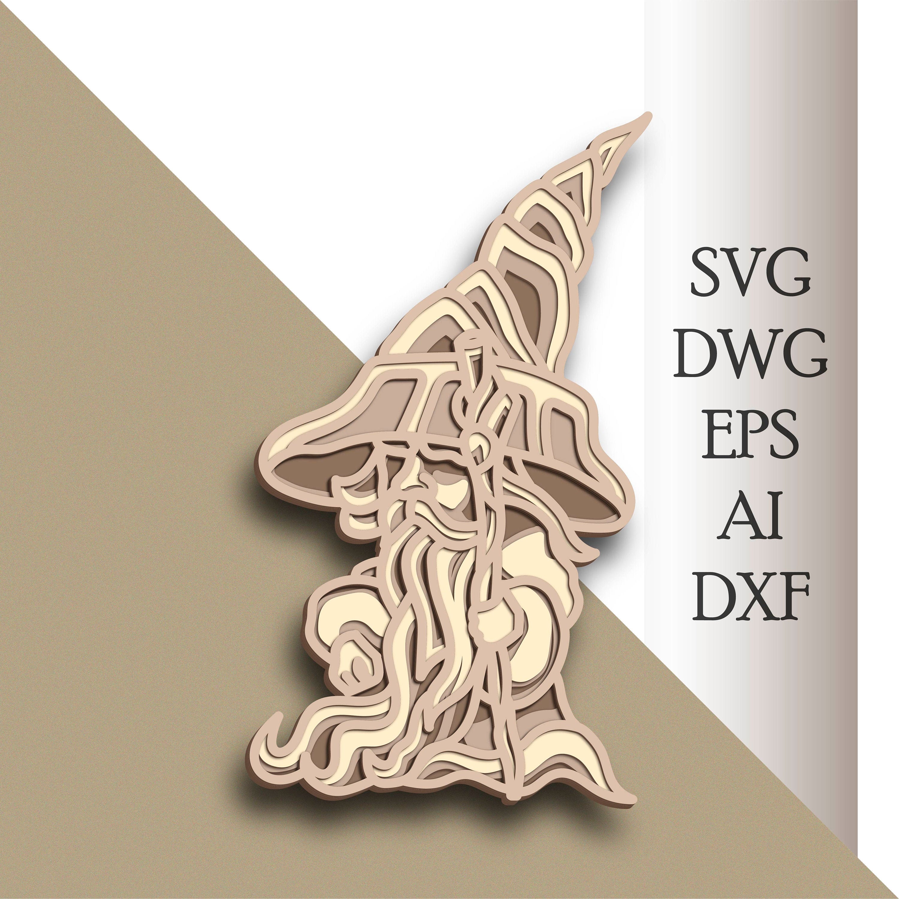 Magician Multilayer SVG/ Magician Cut File/ 3D Layer/ Plywood Etsy UK