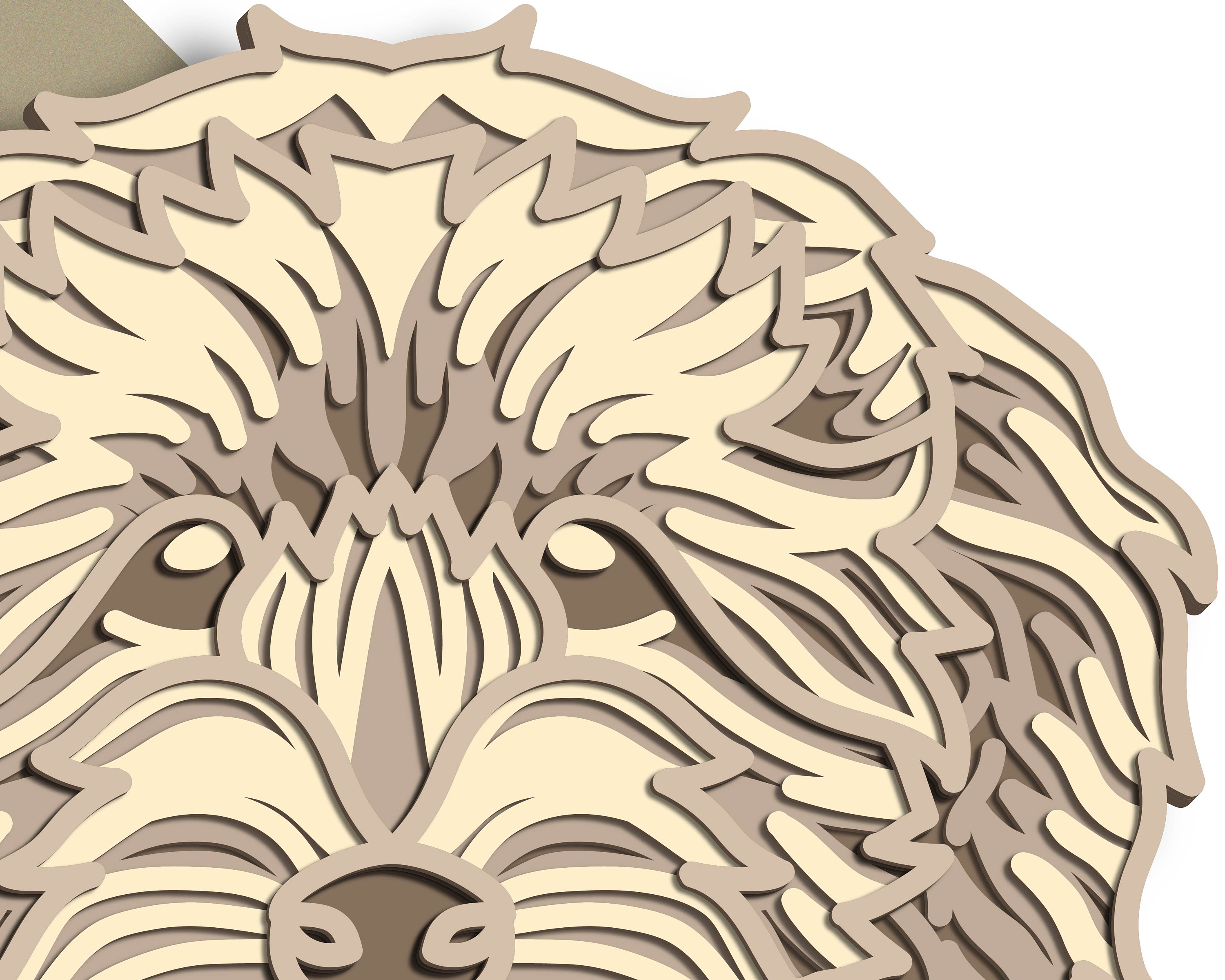 Goldendoodle multilayer SVG/ Goldendoodle cut file/ 3D layer/ | Etsy