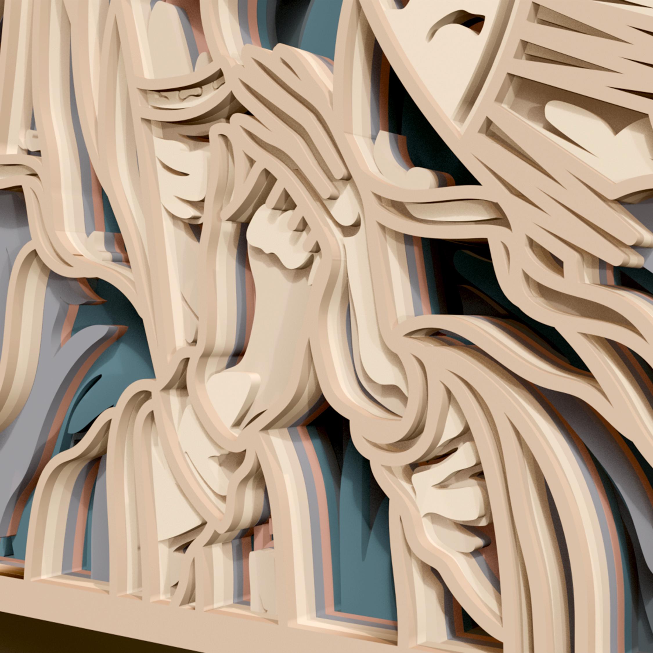 Virgin Mary Multilayer SVG. Laser Cut File. Layer Construction