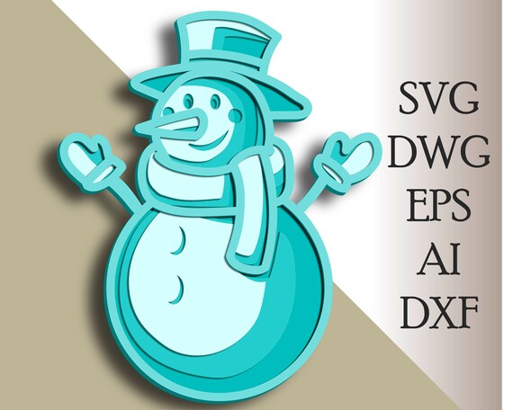 Snowman Multilayer SVG/ Snowman Cut File/ 3D Layer/ Plywood - Etsy