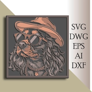 Boykin Spaniel multilayer SVG/ Boykin Spaniel schneiden Datei/ 3D Schicht/ Sperrholz schneiden/ Papier schneiden/ SVG Datei/ 3D Mandala Sperrholz