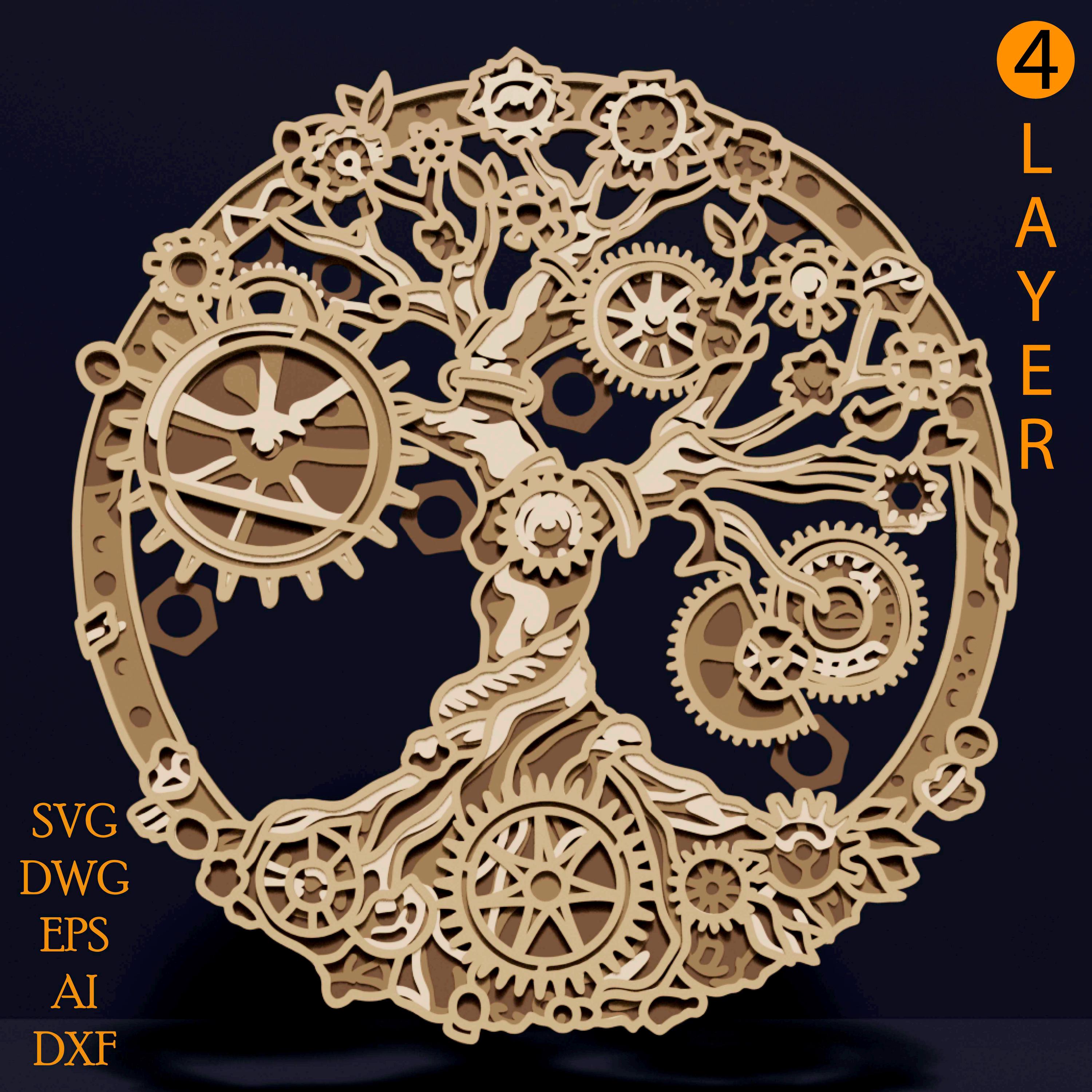 Tree of Life Multilayer SVG. Laser Cut File. Layer Construction ...