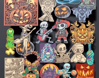 Halloween 3D Layered SVG Bundle, Laser Cut Files (Digital Download)