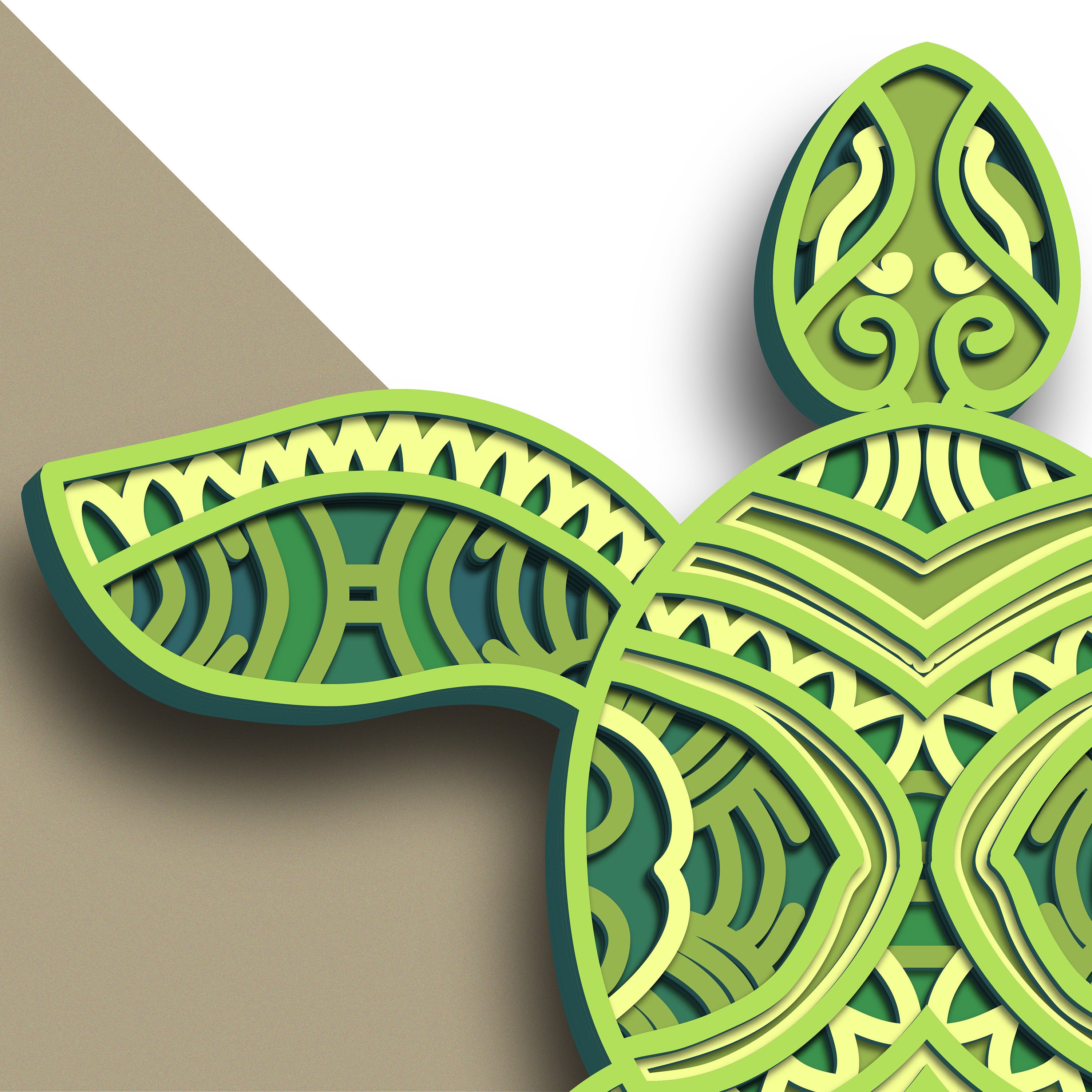 Turtle Multilayer SVG. Laser Cut File. Layer Construction. Plywood ...