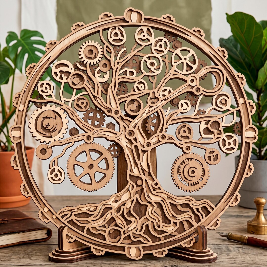 Tree of Life Multilayer SVG. Laser Cut File. Layer Construction