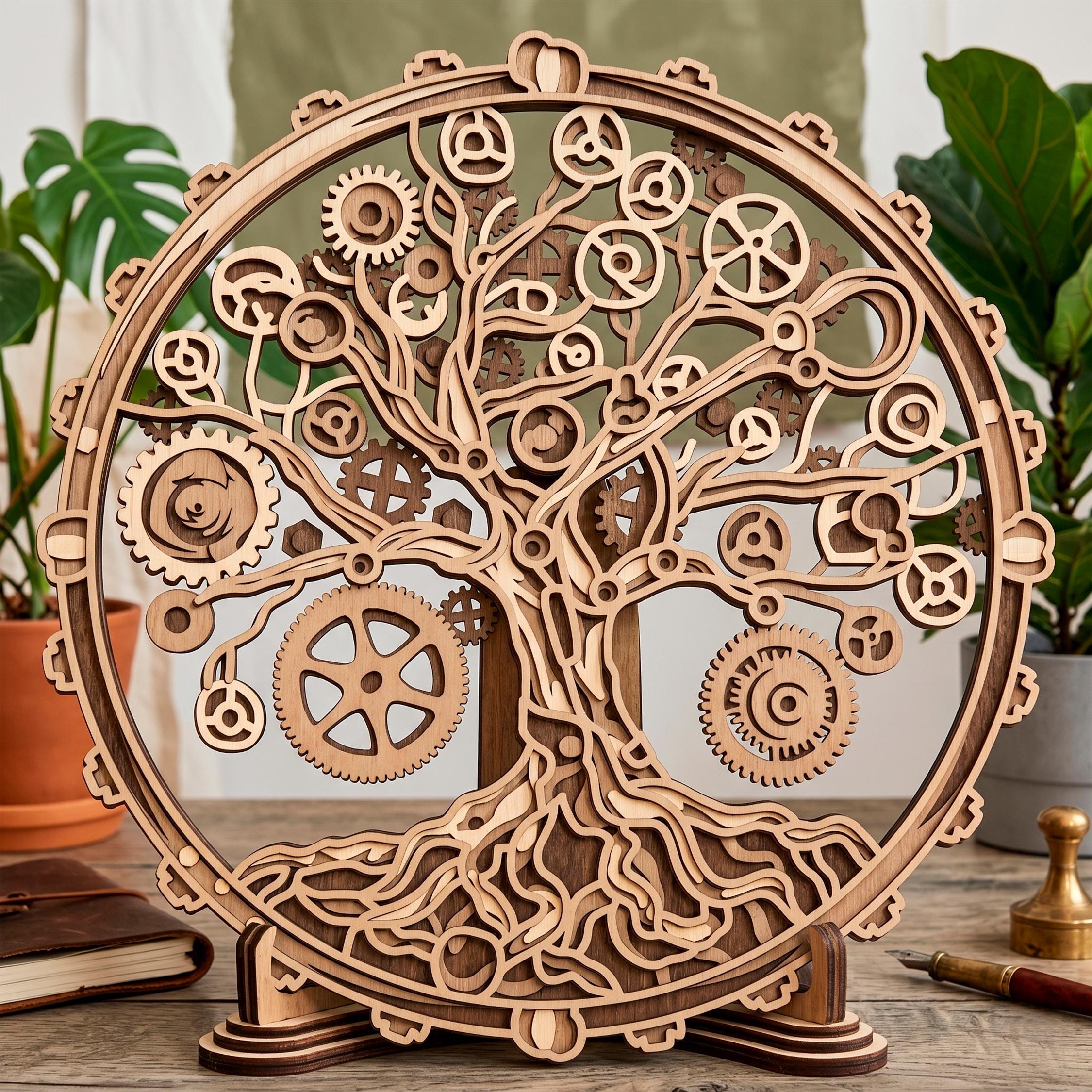 Tree of Life Multilayer SVG. Laser Cut File. Layer Construction