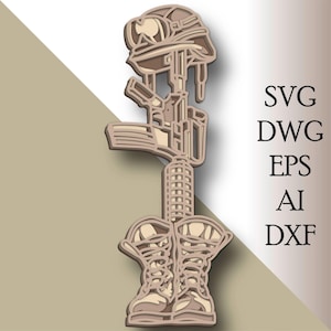 Army multilayer SVG/ Army cut file/ 3D layer/ Plywood cutting/ Paper cutting/ SVG file/ 3D mandala plywood