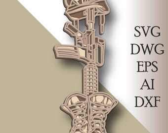 Army multilayer SVG/ Army cut file/ 3D layer/ Plywood cutting/ Paper cutting/ SVG file/ 3D mandala plywood