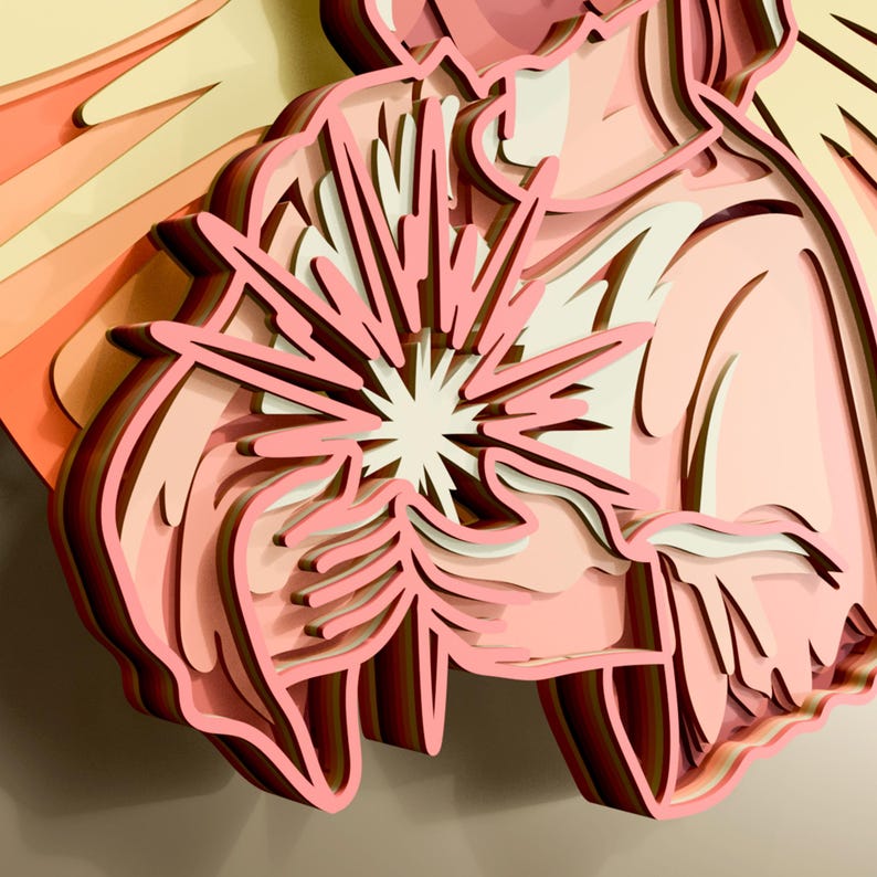 Mercy Cut Out Divine Mercy Multilayer SVG. Laser Cut File. Layer Construction ...