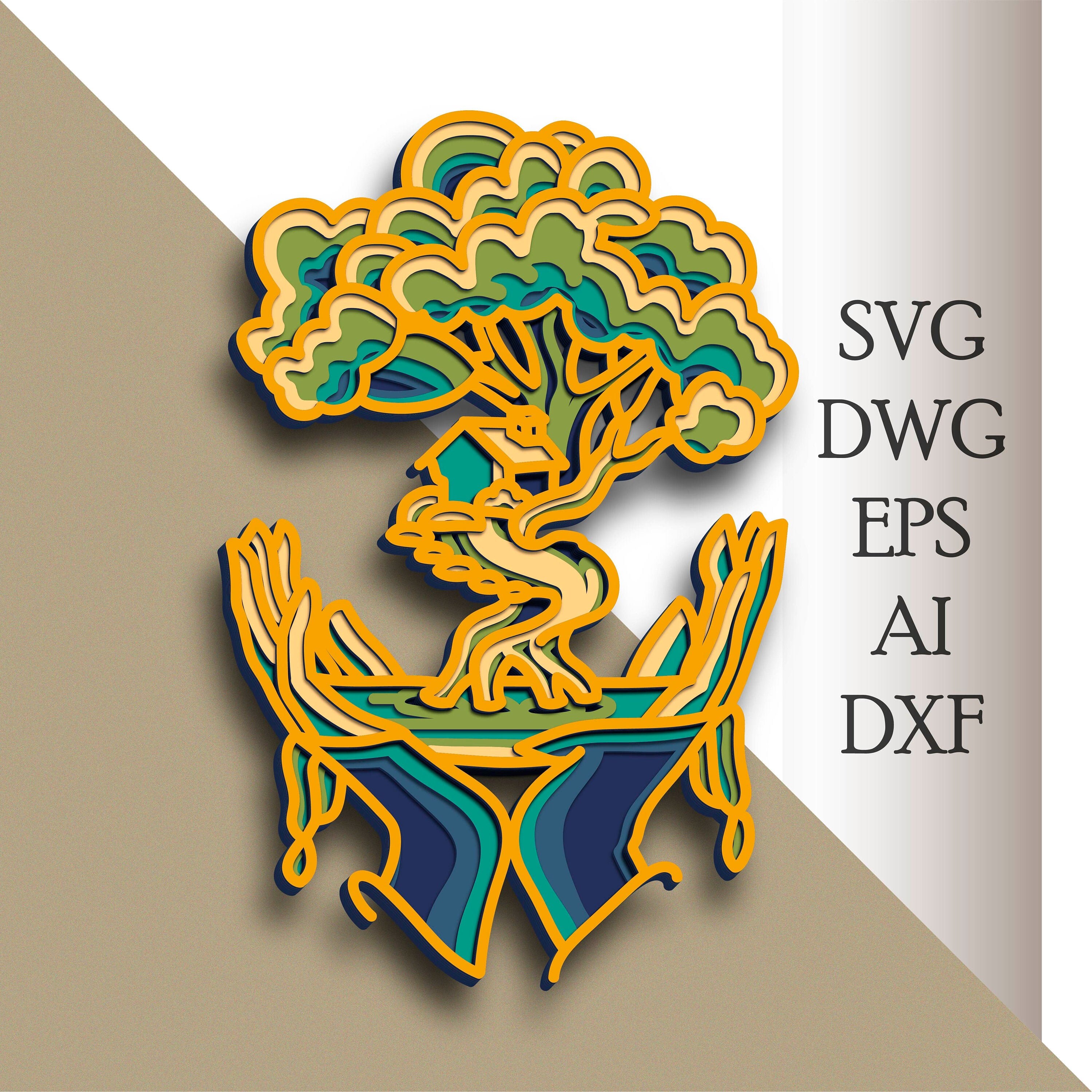 Tree of Life Multilayer SVG/ Tree of Life Cut File/ 3D Layer/ - Etsy