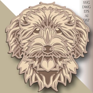 Goldendoodle multilayer Dog svg/ Goldendoodle cut file/ 3D layer/ Plywood cutting/ Paper cutting/ SVG file/ 3D mandala plywood